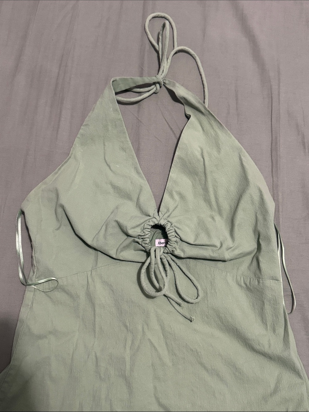 Abercrombie & Fitch Keyhole Halter Midi Dress